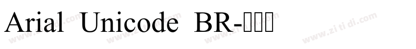 Arial Unicode BR字体转换